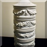 P40. Set of white porcelain stacking dishes. 